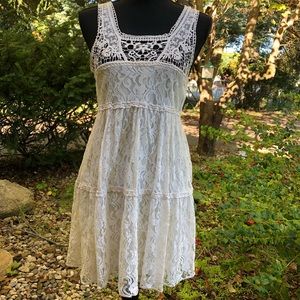 Ultra Pink Lace Babydoll Dress